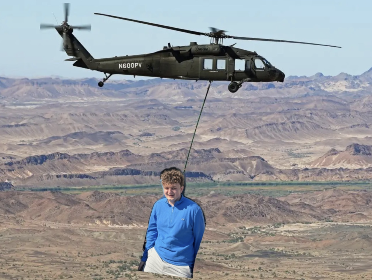 Patrick Connolly showed such bravery as he was lifted out of the senior parking lot in his helicopter,  dangling 1,000 feet above New Hyde Park. (Source by News 12 LI)